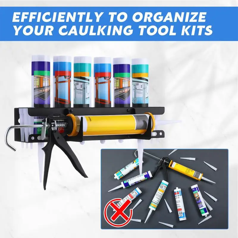 Workshop Tools Youtube - Wall-Mounted Caulking Gun Organizer - Metal