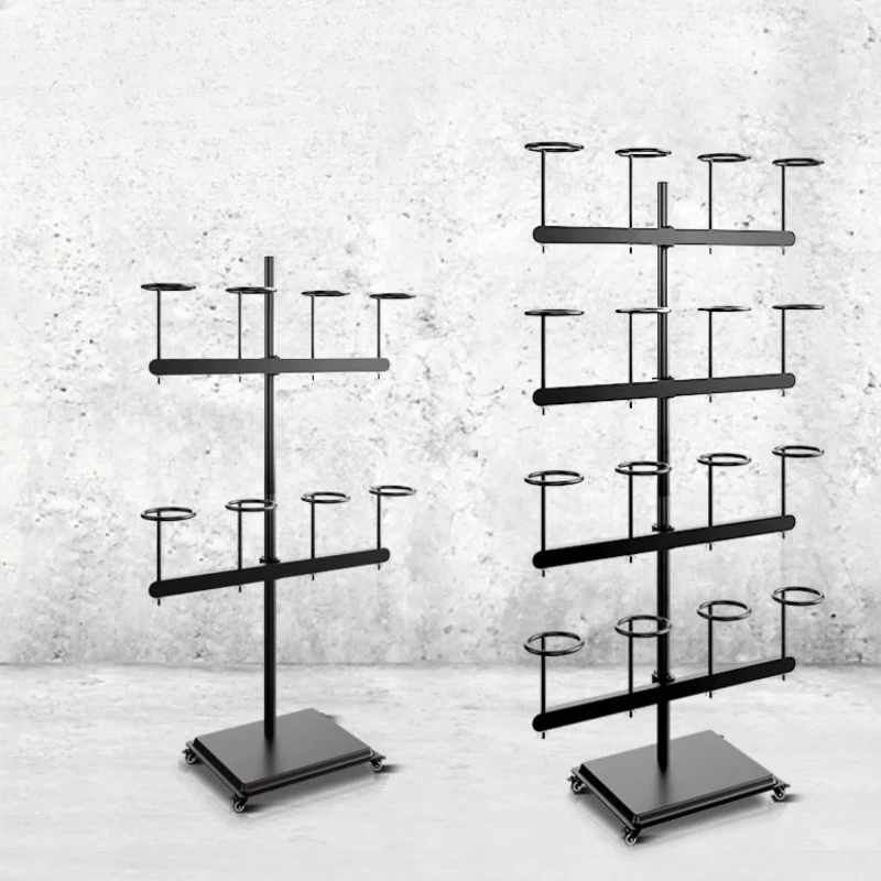 Workshop Tools Display - Construction site helmet hanger workshop shelves