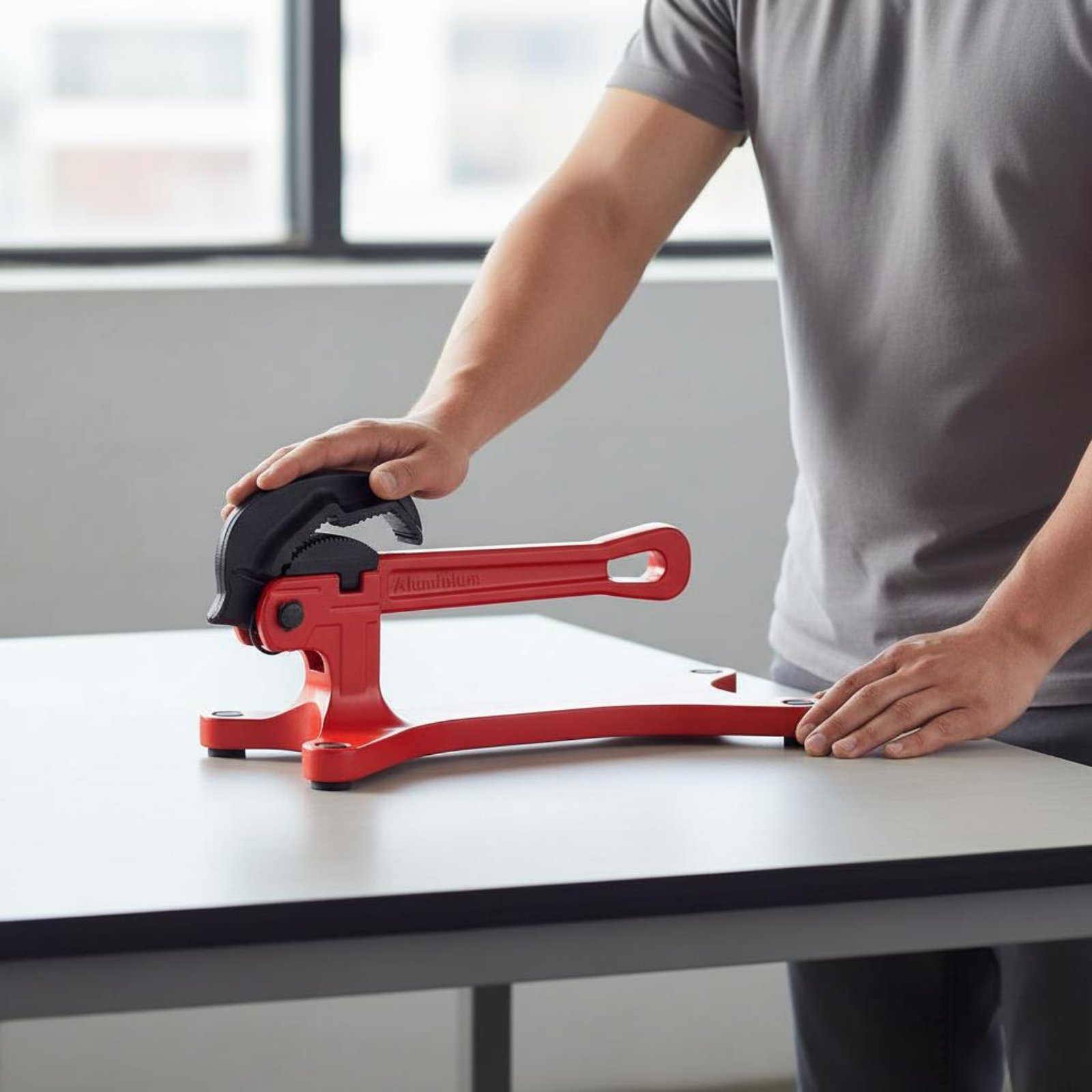 Hand Tools In Workshop - Self-Locking Pipe Wrench Portable Self-Adjusting Pipe