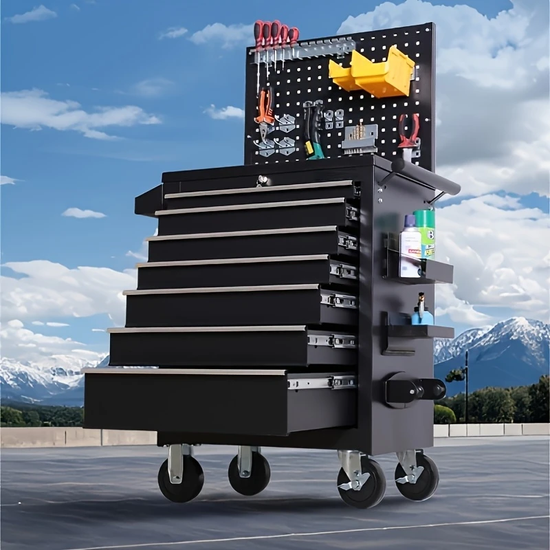 Workshop Tools Trolley - 1pc Heavy Duty 7-Drawer Metal Tool