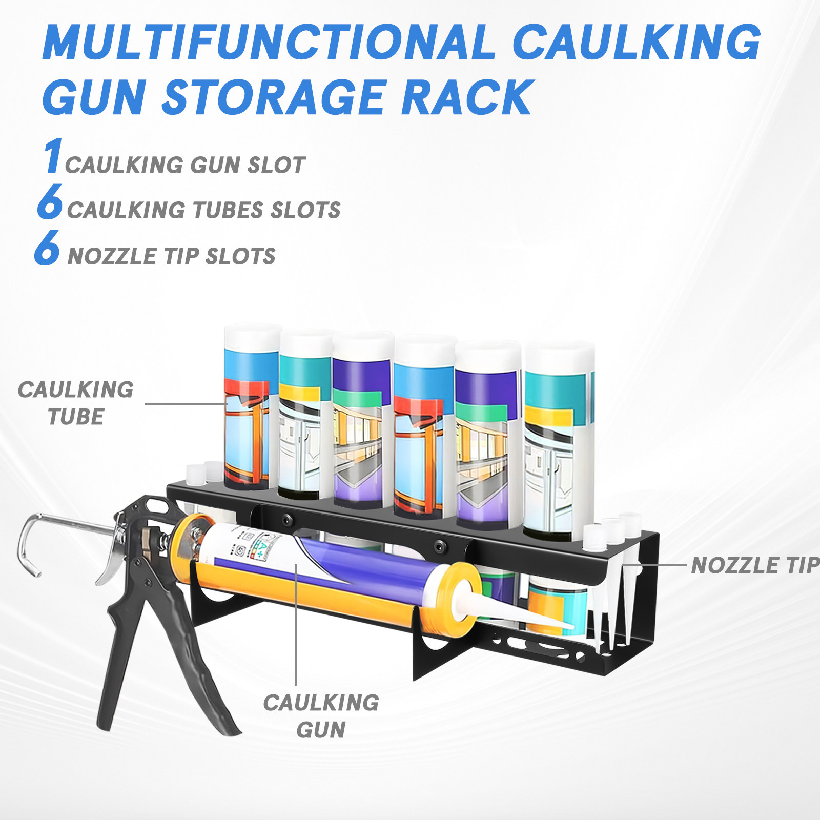 Heavy-Duty Wall-Mounted Caulki - Workshop Tools Rack recension och pris
