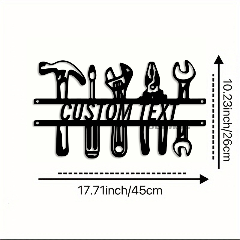 DIY Industrial Style Iron Wall - Workshop Tools With Name recension och pris