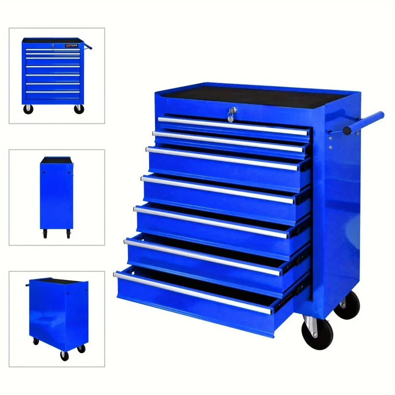 7 Drawers Blue Multifunctional - Workshop Tools Trolley recension och pris
