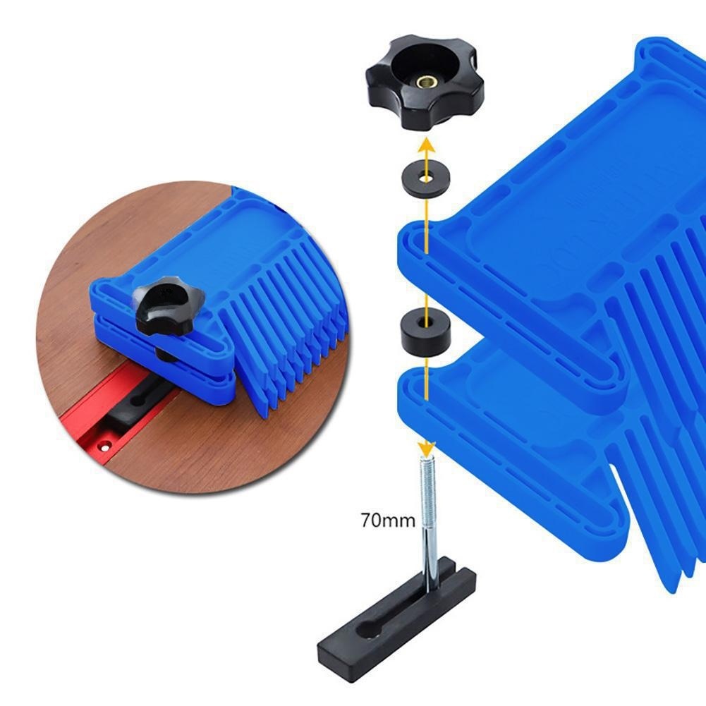 Blue ABS Plastic Feather Board - Workshop Tools Safety recension och pris